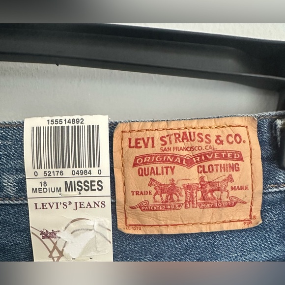 Vintage Levis 550 Relaxed Tapered Jeans Blue Size 18 M Misses - Picture 13 of 13